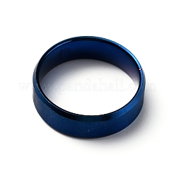 201 Stainless Steel Wide Band Finger Rings for Women Men&nbsp;RJEW-WH0009-13H-BU