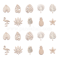 100Pcs Unfinished Wood Piece Decorations&nbsp;WOOD-CJ0001-58