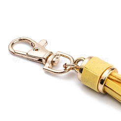 Imitation Leather with Light Gold Alloy Clasps Tassel Big Pendants Decorations&nbsp;AJEW-WH0223-28A-04