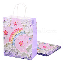 6Pcs Flower Printed Paper Gift Bags&nbsp;ABAG-TADJ0001-08B