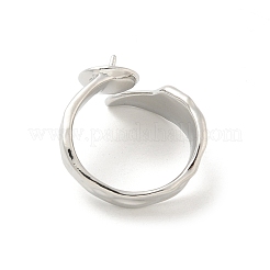 Brass Cup Peg Open Cuff Ring Settings&nbsp;KK-G518-03P