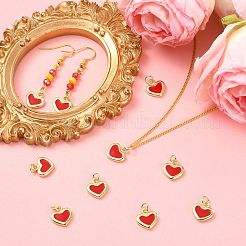 10Pcs Brass Enamel Charms&nbsp;KK-SZ0003-35