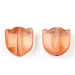 Spray Painted Transparent Glass Beads&nbsp;GLAA-T022-26-D01