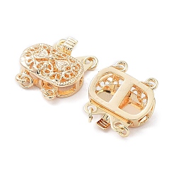 Rack Plating Brass Box Clasps&nbsp;X-KK-A183-66G