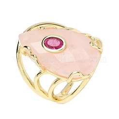 Natural Rose Quartz Cuff Rings&nbsp;GG-CBA5FCC-03G-01