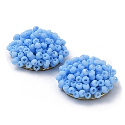 Glass Seed Beaded Cabochons&nbsp;FIND-G058-02H
