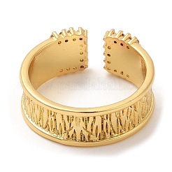 Rack Plating Brass Wide Band Cuff Rings&nbsp;RJEW-D008-12G