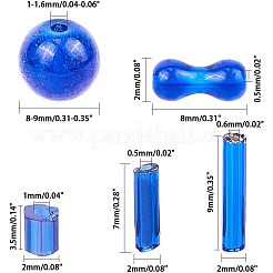 18 Style Blue Glass Beads&nbsp;GLAA-PH0007-08