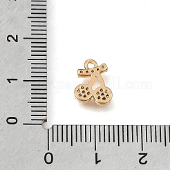 Brass Micro Pave Clear Cubic Zirconia Charms&nbsp;CU-K001-13G