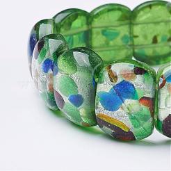 Handmade Millefiori Lampwork Beaded Stretch Bracelets&nbsp;BJEW-G530-01