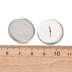 201 Stainless Steel Stud Earring Settings&nbsp;SA-CBAB174-01P-D