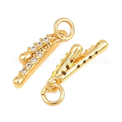 Brass Micro Pave Cubic Zirconia Charms&nbsp;KK-F927-20G