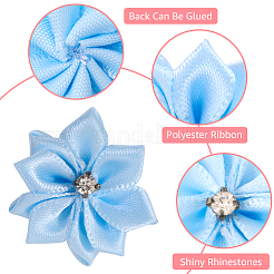 Polyester Rhinestones Flower for Ornament Appliques DIY Wedding&nbsp;FIND-WH20001-76A
