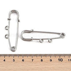 304 Stainless Steel Safety Pins Brooch Findings&nbsp;STAS-K252-05A-P