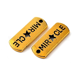 Tibetan Style Alloy Rectangle with Word Miracle Pendants&nbsp;LS-TIBEP-Q043-068AG-RS