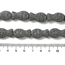Fish Dyed Natural Lava Rock Beads Strands&nbsp;G-O126-01A-11