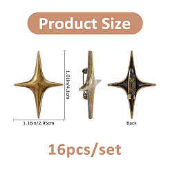 16Pcs Star Alloy Lapel Pins for Backpack Clothes&nbsp;JEWB-FH0002-96AB