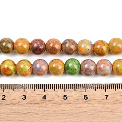 Painted Glass Beads Strands&nbsp;GLAA-F133-02