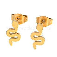 304 Stainless Steel Snake Stud Earring & Necklace Sets for Women&nbsp;SJEW-P003-02G