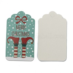Rectangle Christmas Theme Kraft Paper Cord Display Cards&nbsp;CDIS-K003-02H