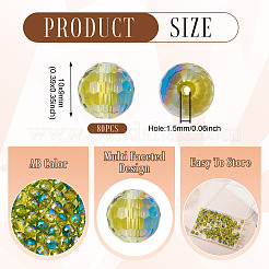 80Pcs AB Color Plated Glass Beads&nbsp;EGLA-TA0013-05