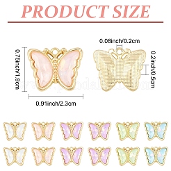 10Pcs Alloy Glass Pendants&nbsp;GLAA-YW0005-19