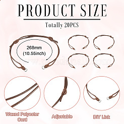 20Pcs Waxed Polyester Cord Bracelet Making&nbsp;AJEW-TAC00100