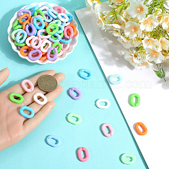 400Pcs 10 Colors Acrylic Linking Rings&nbsp;MACR-SP0001-42