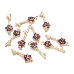 Brass Micro Clear Cubic Zirconia Pendants&nbsp;ZIRC-F120-088G