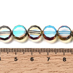 Electroplated Transparent Glass Beads Strands&nbsp;GL-CBA98F0-06C-01