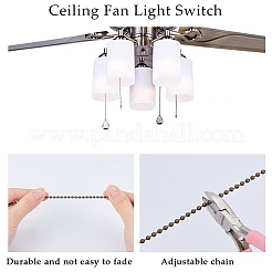 3 Sets 3 Colors Alloy Ceiling Fan Pull Chain Extenders&nbsp;FIND-CP0001-76