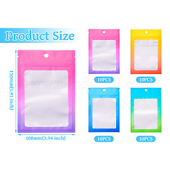 40Pcs 4 Styles Plastic Resealable Bag&nbsp;OPP-TA0001-10B