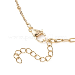 Natural Pearl Rice & 304 Stainless Steel Satellite Chain Paperclip Chain Necklaces for Women&nbsp;NJEW-JN05822-02
