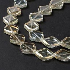 Electroplate Glass Beads Strands&nbsp;EGLA-L032-FR04