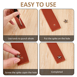 60 Bags Star Zinc Alloy Convexity Rivets Set&nbsp;FIND-FH0018-30AS