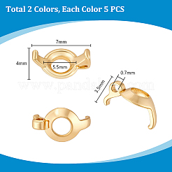 10Pcs 2 Colors Brass Cabochon Settings&nbsp;KK-PH0014-33