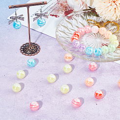 60Pcs AB Color Plated Acrylic Beads&nbsp;SACR-SC0001-40