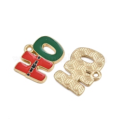 Christmas Themes Alloy Enamel Pendants&nbsp;ENAM-Z023-01G-05