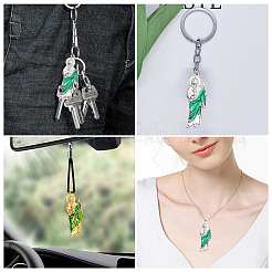 12Pcs 2 Colors Alloy Enamel Big Pendants&nbsp;ENAM-CA0001-54