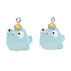Marine Series Transparent Resin Pendants&nbsp;RESI-XCP0002-42A