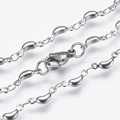 Non-Tarnish 304 Stainless Steel Chain Necklaces&nbsp;STAS-P164-17P