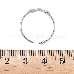304 Stainless Steel Open Cuff Rings for Women&nbsp;RJEW-A079-11A-P