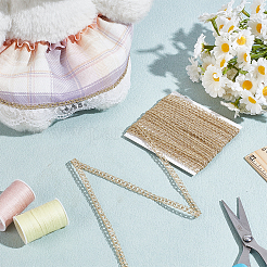 Polyester Braided Lace Ribbon&nbsp;OCOR-WH0108-07A