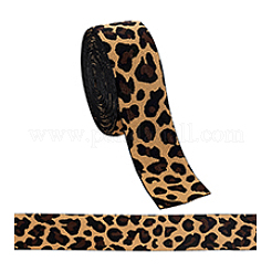 6 Yards Leopard Pattern Polyester Ribbons&nbsp;OCOR-PH0007-68