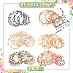 6 Sets 6 Styles Paper Self-Adhesive Stickers&nbsp;DIY-HY0003-43