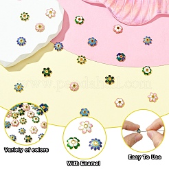 20Pcs 10 Styles Alloy Enamel Bead Caps&nbsp;FIND-YW0006-68