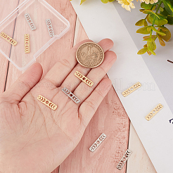 16Pcs 2 Colors Brass Moon Phase Bar Pendants&nbsp;KK-BBC0004-44