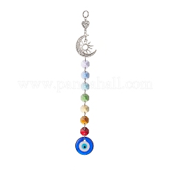 Handmade Lampwork Evil Eye Pendants Decorations&nbsp;HJEW-JM00943
