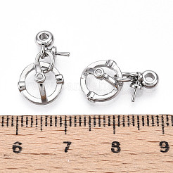 Brass Micro Pave Cubic Zirconia Peg Bails Pendants&nbsp;KK-U056-56P