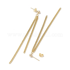 Brass Tassel Chain Drop Earrings  for Women&nbsp;EJEW-JE05744-01
